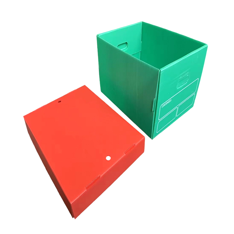 স্ট্যাকযোগ্য ঢেউতোলা Polypropylene বিভক্ত ঢাকনা বক্স
