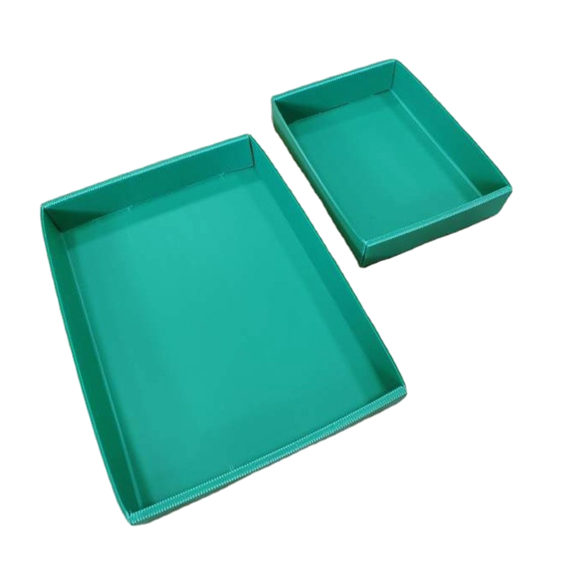 স্ট্যাকযোগ্য ঢেউতোলা Polypropylene বিভক্ত ঢাকনা বক্স